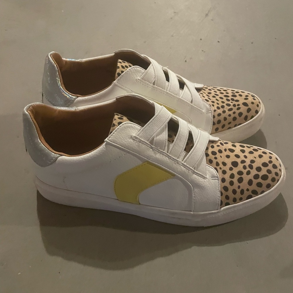 Leopard Print and White Sneakers
